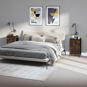 Nachttische 2 Stk. Sperrholz Eiche geräuchert 40x35x70 cm von vidaXL, Nachttische - Ref: Foro24-819655, Preis: 78,21 €, Rabat...