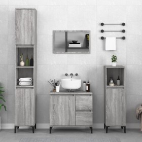 Badezimmerschrank aus grauem Sonoma-Sperrholz, 65 x 33 x 60 cm von vidaXL, Badezimmermöbel - Ref: Foro24-819834, Preis: 65,40...