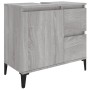 Armario de baño madera contrachapada gris Sonoma 65x33x60 cm de vidaXL, Muebles de baño - Ref: Foro24-819834, Precio: 68,43 €