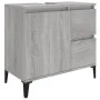 Badezimmerschrank aus grauem Sonoma-Sperrholz, 65 x 33 x 60 cm von vidaXL, Badezimmermöbel - Ref: Foro24-819834, Preis: 69,13...