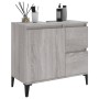 Badezimmerschrank aus grauem Sonoma-Sperrholz, 65 x 33 x 60 cm von vidaXL, Badezimmermöbel - Ref: Foro24-819834, Preis: 65,40...
