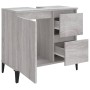 Badezimmerschrank aus grauem Sonoma-Sperrholz, 65 x 33 x 60 cm von vidaXL, Badezimmermöbel - Ref: Foro24-819834, Preis: 65,40...