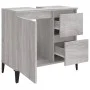 Badezimmerschrank aus grauem Sonoma-Sperrholz, 65 x 33 x 60 cm von vidaXL, Badezimmermöbel - Ref: Foro24-819834, Preis: 69,13...