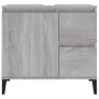 Badezimmerschrank aus grauem Sonoma-Sperrholz, 65 x 33 x 60 cm von vidaXL, Badezimmermöbel - Ref: Foro24-819834, Preis: 65,40...