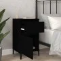 vidaxL Mesitas de noche negras 2 uds 40x35x70 cm de vidaXL, Mesitas de noche - Ref: Foro24-819711, Precio: 102,47 €, Descuent...