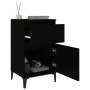 vidaxL Mesitas de noche negras 2 uds 40x35x70 cm de vidaXL, Mesitas de noche - Ref: Foro24-819711, Precio: 102,47 €, Descuent...