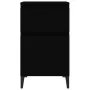 vidaxL Mesitas de noche negras 2 uds 40x35x70 cm de vidaXL, Mesitas de noche - Ref: Foro24-819711, Precio: 102,47 €, Descuent...