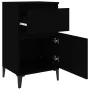 vidaxL Mesitas de noche negras 2 uds 40x35x70 cm de vidaXL, Mesitas de noche - Ref: Foro24-819711, Precio: 102,47 €, Descuent...