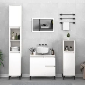 Badezimmerschrank aus weißem Sperrholz, 30 x 30 x 100 cm von vidaXL, Badezimmermöbel - Ref: Foro24-819812, Preis: 60,77 €, Ra...