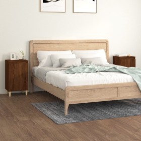 Nachttische 2 Stk. Eiche Farbe Holz Braun 40x35x70 cm von vidaXL, Nachttische - Ref: Foro24-819643, Preis: 66,72 €, Rabatt: %