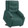 Sillón reclinable elevable tela verde oscuro