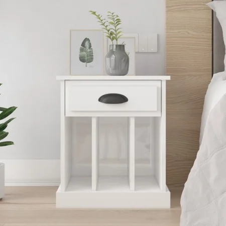 Glossy white nightstand 43x36x50 cm by vidaXL, Nightstands - Ref: Foro24-816348, Price: 35,07 €, Discount: %