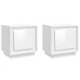 Nightstands 2 pcs glossy white wood 44x35x45 cm by vidaXL, Nightstands - Ref: Foro24-819841, Price: 63,19 €, Discount: %