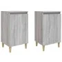 Nachttische 2 Stk. Sperrholz grau 40x35x70 cm von vidaXL, Nachttische - Ref: Foro24-819641, Preis: 56,62 €, Rabatt: %