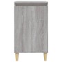 Mesitas de noche 2 uds madera contrachapada gris 40x35x70 cm