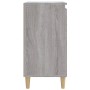 Mesitas de noche 2 uds madera contrachapada gris 40x35x70 cm