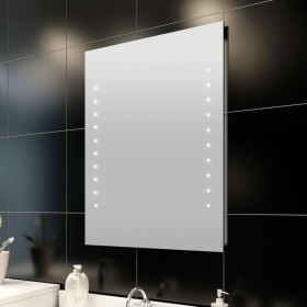 Espejo de pared con luces LED 60x80 cm