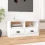 Fernsehmöbel aus weißem glänzendem Sperrholz 93x35,5x45 cm von vidaXL, TV-Möbel - Ref: Foro24-816466, Preis: 51,95 €, Rabatt: %