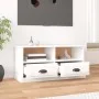 Fernsehmöbel aus weißem glänzendem Sperrholz 93x35,5x45 cm von vidaXL, TV-Möbel - Ref: Foro24-816466, Preis: 51,95 €, Rabatt: %