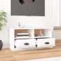 Fernsehmöbel aus weißem glänzendem Sperrholz 93x35,5x45 cm von vidaXL, TV-Möbel - Ref: Foro24-816466, Preis: 58,27 €, Rabatt: %