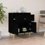 Schwarzes Sperrholz-Sideboard 60x35x70 cm von vidaXL, Sideboards - Ref: Foro24-819677, Preis: 62,51 €, Rabatt: %