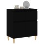 Schwarzes Sperrholz-Sideboard 60x35x70 cm von vidaXL, Sideboards - Ref: Foro24-819677, Preis: 63,36 €, Rabatt: %