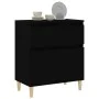 Schwarzes Sperrholz-Sideboard 60x35x70 cm von vidaXL, Sideboards - Ref: Foro24-819677, Preis: 62,51 €, Rabatt: %