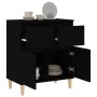 Schwarzes Sperrholz-Sideboard 60x35x70 cm von vidaXL, Sideboards - Ref: Foro24-819677, Preis: 63,36 €, Rabatt: %