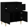 Schwarzes Sperrholz-Sideboard 60x35x70 cm von vidaXL, Sideboards - Ref: Foro24-819677, Preis: 62,51 €, Rabatt: %