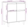 Schwarzes Sperrholz-Sideboard 60x35x70 cm von vidaXL, Sideboards - Ref: Foro24-819677, Preis: 62,51 €, Rabatt: %