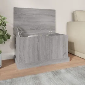 Gray Sonoma plywood storage trunk 70x40x38 cm by vidaXL, Storage trunks - Ref: Foro24-816510, Price: 50,94 €, Discount: %