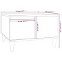 Couchtisch aus geräuchertem Eichensperrholz, 55 x 55 x 36,5 cm von vidaXL, Couchtisch - Ref: Foro24-821081, Preis: 50,94 €, R...