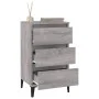 Mesita de noche madera contrachapada gris Sonoma 40x35x70 cm de vidaXL, Mesitas de noche - Ref: Foro24-819674, Precio: 59,91 ...