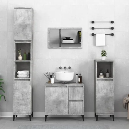 Badezimmerschrank aus betongrauem Sperrholz, 65 x 33 x 60 cm von vidaXL, Badezimmermöbel - Ref: Foro24-819832, Preis: 69,61 €...