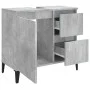 Badezimmerschrank aus betongrauem Sperrholz, 65 x 33 x 60 cm von vidaXL, Badezimmermöbel - Ref: Foro24-819832, Preis: 69,61 €...