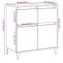 Sideboard aus braunem Eichensperrholz, 60 x 35 x 70 cm von vidaXL, Sideboards - Ref: Foro24-819691, Preis: 62,96 €, Rabatt: %