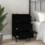 Black plywood bedside table 40x35x70 cm by vidaXL, Nightstands - Ref: Foro24-819669, Price: 64,59 €, Discount: %