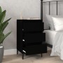 Mesita de noche madera contrachapada negro 40x35x70 cm de vidaXL, Mesitas de noche - Ref: Foro24-819669, Precio: 66,65 €