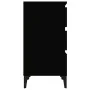 Black plywood bedside table 40x35x70 cm by vidaXL, Nightstands - Ref: Foro24-819669, Price: 64,59 €, Discount: %