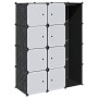 vidaXl Armario modular 9 compartimentos negro y blanco