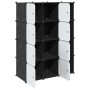 vidaXl Armario modular 9 compartimentos negro y blanco