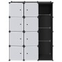 vidaXl Armario modular 9 compartimentos negro y blanco