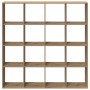 Estantería madera de ingeniería roble artisian 137,5x29x137,5cm