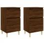 Mesitas de noche 2 uds color roble marrón 40x35x70 cm de vidaXL, Mesitas de noche - Ref: Foro24-819707, Precio: 78,75 €, Desc...
