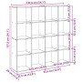 Estantería madera de ingeniería roble artisian 137,5x29x137,5cm