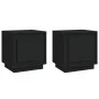 Nightstands 2 pcs black plywood 44x35x45 cm by vidaXL, Nightstands - Ref: Foro24-819839, Price: 58,90 €, Discount: %