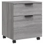 Sonoma gray plywood wheels filing cabinet 45x38x54 cm by vidaXL, Filing cabinets - Ref: Foro24-817136, Price: 41,58 €, Discou...