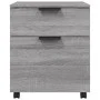 Sonoma gray plywood wheels filing cabinet 45x38x54 cm by vidaXL, Filing cabinets - Ref: Foro24-817136, Price: 41,58 €, Discou...