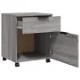 Sonoma gray plywood wheels filing cabinet 45x38x54 cm by vidaXL, Filing cabinets - Ref: Foro24-817136, Price: 41,58 €, Discou...