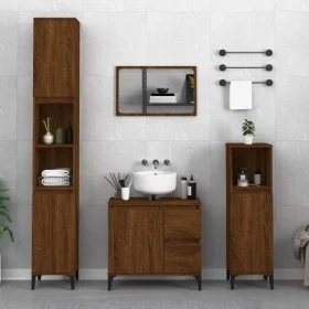 Badezimmerschrank Sperrholz braune Eiche 65x33x60 cm von vidaXL, Badezimmermöbel - Ref: Foro24-819835, Preis: 83,82 €, Rabatt: %